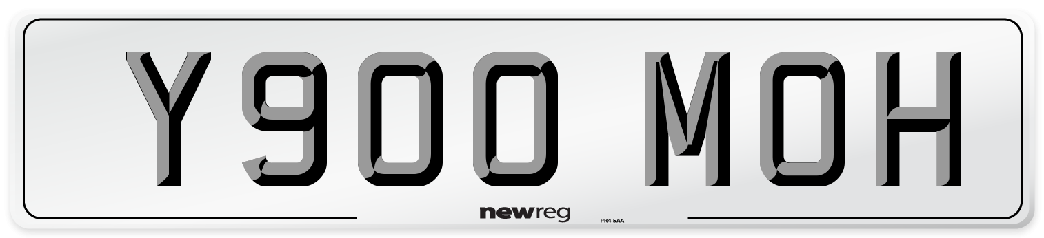 Y900 MOH Number Plate from New Reg